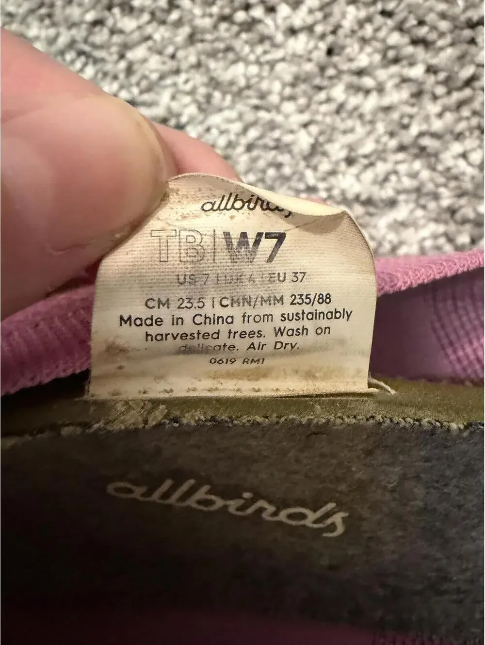 Allbirds Tree Breezers Women's Pink Knit Flats Size 7